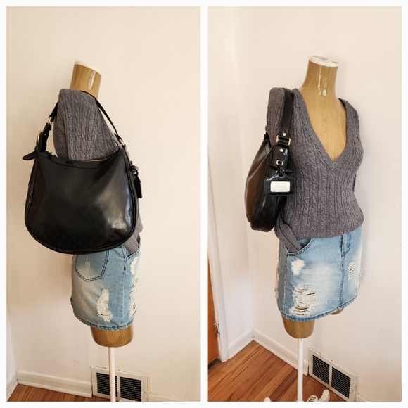 GUCCI GG Imprime Canvas Hobo Bag